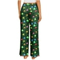 thumbnail image 4 of QATAINLAV Wide Leg Sweatpants Women Christmas Plaid Pajama Pants Casual Elastic Waist Lounge Trousers Loose Fit Comfy Loungewear Multicolor XL, 4 of 8