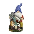 thumbnail image 2 of Kearding ¡Novedad de 2021! Estatua de enano de jardín, estatua de enano de resina que lleva bola mágica y luz Led Solar, gnomos, figuras de Iluminación y accesorios Azul, 2 of 6