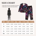 thumbnail image 4 of Yiaed Artistic Colorful Bird Print Pajamas Women's Long Sleeve Sleepwear Soft Button Down Loungewear Pjs Lounge Set Nightwear Womens Pajama Pants-Small, 4 of 7