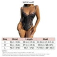 thumbnail image 6 of Lace See Through Bodysuit Charming Patchwork Women Body Leotard for Party Date Daily Black L, 6 of 6