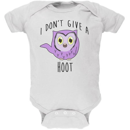 

Owl I Don t Give A Hoot Funny Soft Baby One Piece White 12-18 M