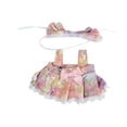 thumbnail image 4 of Conjunto de ropa para muñecas en miniatura con elegantes accesorios para el cabello para pequeños peluches. Rosa, 4 of 9