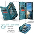 thumbnail image 5 of CaseMe Leather Case for Google Pixel 10 Pro XL,2 in 1 Detachable Wallet Case with 8-Card Holder Zipper Bills Slot,Magnetic Shockproof Flip Leather Cover Zipper Pocket Phone Cases,Blue, 5 of 9