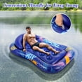 thumbnail image 6 of MoKo Pool Floats Loungers for Adults with Removable Cup Holders and Head Rest for Pool Lake Travel Beach, Blue, 6 of 7
