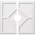 thumbnail image 2 of Ekena Millwork CMP26EY2-05000 26 Po. OD x 5 Po. ID Carré Embry Grade Architectural PVC Médaillon de Plafond Contemporain - 2 Pcs, 2 of 4