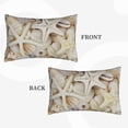 thumbnail image 2 of Picia Starfishes On Seashells Pattern Plush Pillow Case – Soft and Cozy Cushion Cover, Hypoallergenic Throw Pillow Case for Home Decor-14"x20", 2 of 6