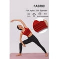 thumbnail image 3 of Pinspark Padded Sports Bras for Women Square Neck Tank Top Wide Straps Longline Yoga Workout Tank Built in Bra Light Support Medium, 3 of 7