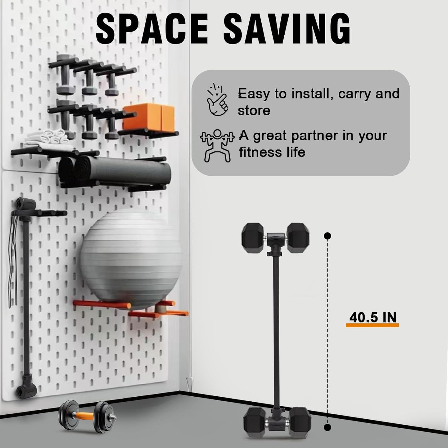 Upgraded  Barbell Converter  - Transform Dumbbells into Barbell, Adjustable Weights,  to 200 lbs, Suitable for Home Gym Fitness