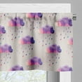 thumbnail image 5 of Ambesonne Retro Valance & Curtain, Geometric Mosaic Dots, 55"x24", Purple Grey Pink, 5 of 6