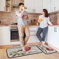 thumbnail image 6 of 2-Piece Kitchen Rugs Set Non-Slip Mats Carpet Floor for Kitchen, Bathroom (19.7"x27.6" & 19.7"x47.2") Beautiful Red Bird, 6 of 7
