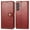 Red, variant on Dteck Case for Samsung Galaxy S24,Magnetic Leather Card Slots Wallet Case Shockproof Rubber Kickstand Flip Cover,Black