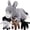 Donkey-Gray, variant on Tezituor 4Pcs Sheep Stuffed Animal 18'' Giant Lamb Plush with 3 Babies Sheep Inside