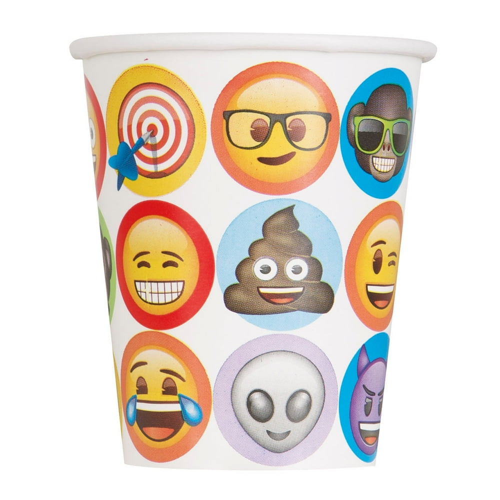 Emoji 9oz Paper Cups (8 Count) - Walmart.com - Walmart.com