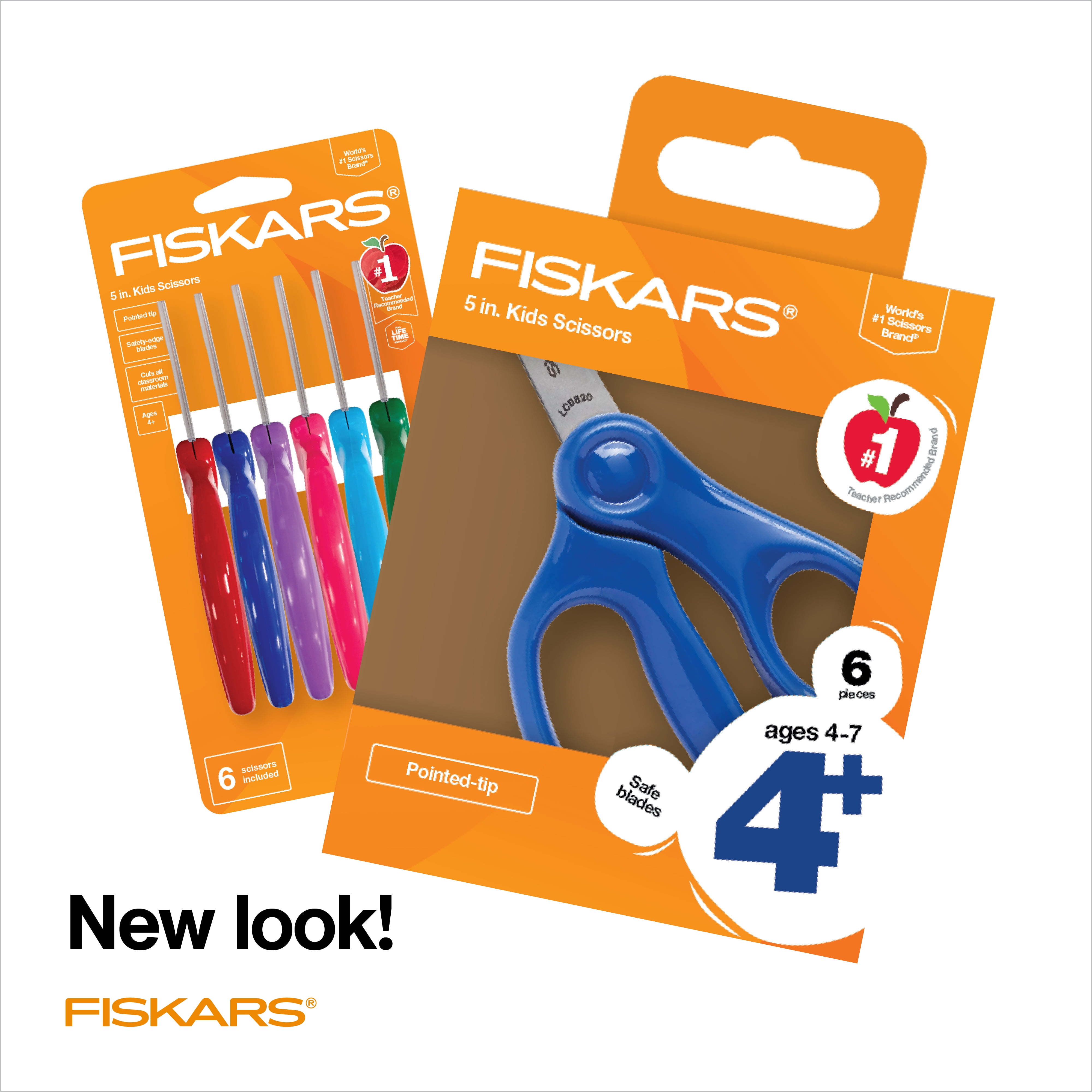 Fiskars Scissors 5 in. Length Classpack Pointed Tip Assorted