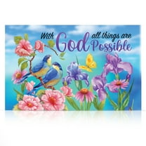 Briarwood Lane With God Large LED Canvas Art