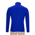 thumbnail image 5 of SERTG Men's Sweater Knitted Turtleneck Pullover Fall Winter Solid Color Heavy Tops Long Sleeve Warm Comfortable Casual Sweater(Blue,L), 5 of 7