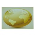 thumbnail image 2 of Earth Cutting Board, Vivid Style Earth in Yellow Color World Sphere Global International Theme, Decorative Tempered Glass Cutting and Serving Board, Large Size, Yellow Beige, by Ambesonne, 2 of 5