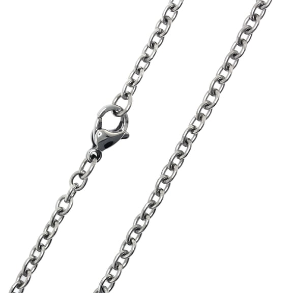 DESIGNICE Stainless Steel Hypoallergenic Unisex Thin Cable Chain Necklace, 18 Inch, 3.1Mm