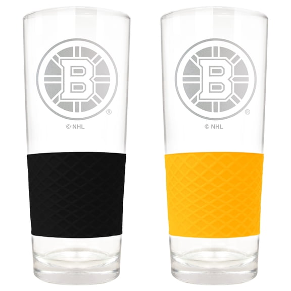 Boston Bruins 22oz. Logo Score Pint Glass Two-Piece Set