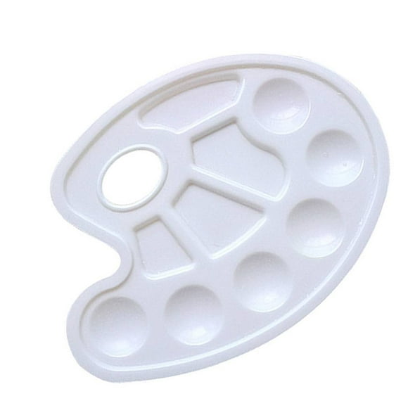 Paint color palette Plastic drawing tray Watercolour palette Colored 10 wells palette Painting palette with thumb hole
