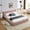 Pink, variant on King Size Upholstered Platform Bed with Thick Fabric, Chenille Fabric Grounded Bed Floor Bed with Headboard and Solid Frame, No Box Spring Needed