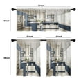 thumbnail image 4 of LALILO Kitchen Curtains and Valances Set of 3 36" Modern Window Treatment Tiers for Window Decor, 4 of 5