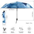 thumbnail image 3 of FORMRS Travel Umbrella Folding Auto Open Close Windproof Rain UV Protection, Blue Pattern, 3 of 8