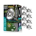 thumbnail image 1 of Bell+Howell Disk Lights, Heavy Duty Outdoor Solar Pathway Lights, 8 LED with Included Stake, 1 of 1