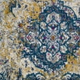 thumbnail image 3 of 596437 Vienne Vintage Faded Medallion Ivory and Navy Area Rug Runner 2'2"x10', 3 of 3