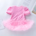 thumbnail image 5 of Fesfesfes Toddler Baby Girls Dress Net Yarn Solid Color Rose Flower Romper Jumpsuit Short Skirt, 5 of 9
