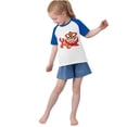 thumbnail image 3 of RXIRUCGD 2025 Vêtements d'Été pour Enfants Tout-Petits Garçons Filles Mode Mignon Col Rond Imprimé Manches Courtes Haut, 3 of 6