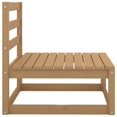 thumbnail image 3 of vidaXL Garden Middle Sofa with Cream Cushions Solid Wood Pine, 3 of 5