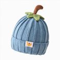thumbnail image 3 of KPOPLK Pumpkin Knit Beanie Hat Infant Kids Toddler Boys Girls Cute Halloween Hat(One Size,Blue), 3 of 7
