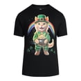 thumbnail image 5 of Saint Patrick's Day Men's Lucky Cat O Gold Graphic Tee by Way to Celebrate, Sizes XS-5XL, 5 of 5