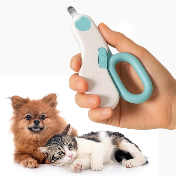 GadgetPawsUSA LED Pet Nail Clipper with Safety Guard for Cats & Small Dogs, Claw Trimmer with Light for Small Animals