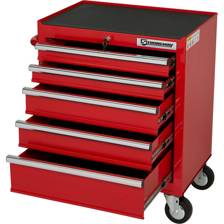_2teru9  Strongway 5-Drawer Rolling Cabinet, 26in.W x 18in.D x 33.7in.H