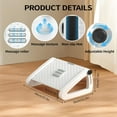 thumbnail image 4 of YUWENUS Foot Rest for Under Desk at Work for Office 6 Height Adjustable Foot Rest with Massage Ergonomic Foot Stool for Chair, White, 4 of 6