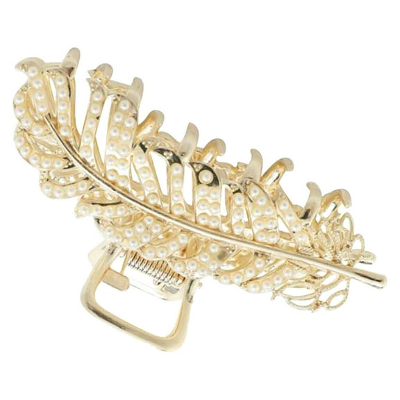 MLINS  Grip Banana Hair Clips for Women Accessories Girls Pearl Travel Golden