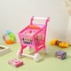 thumbnail image 3 of Carrito de supermercado para niños, juguete de simulación, carrito de compras, juego de simulación, cesta de supermercado, juegos de rol, accesorios, color rosa, 3 of 7