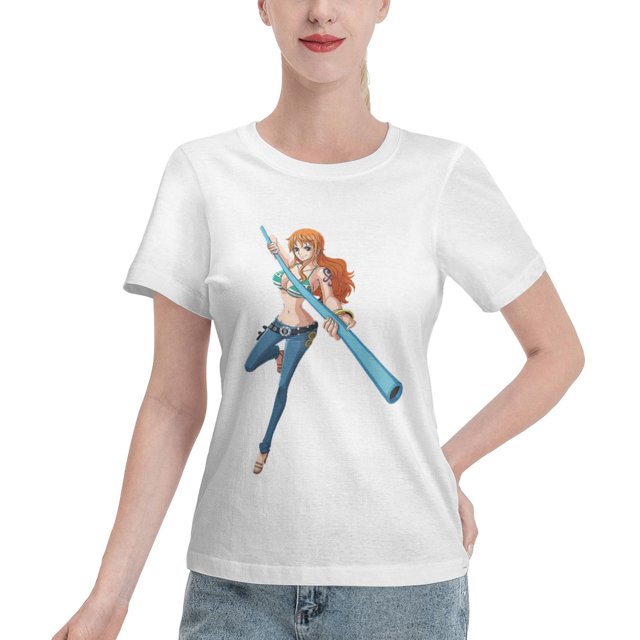 T-Shirt Basique à Manches Courtes pour Femme une Pièce Nami