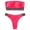 Red, variant on Sngxgn Bikini Set for Women Two Piece Swimsuits V Neck Tie Spaghetti Straps(Blue,L)