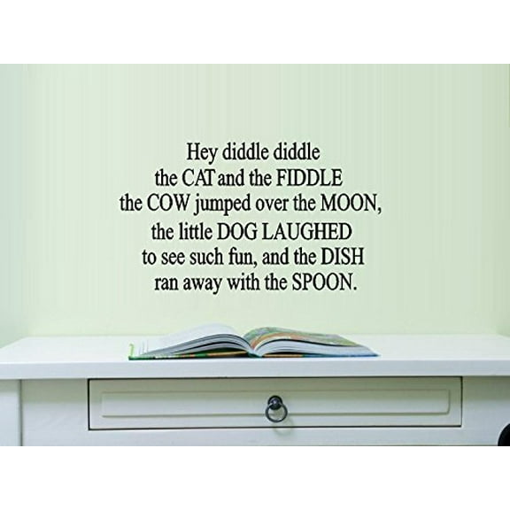 HEY DIDDLE DIDDLE ~ WALL DECAL, 13" x 22"