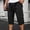 Black, variant on Mens Sweat Pants Summer Beach Capri Cargo Pants for Men Casual Wide Leg Cropped Trousers Elastic Waist Jogging with Flap Pockets