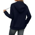 thumbnail image 5 of Womens Sweatshirts Women's Solid Sweatshirt Women's Casual Knit Jacquard Long Sleeve Loose Fit Hoodie Sweatshirt Comfortable Pullover For Everyday Wear, 5 of 6