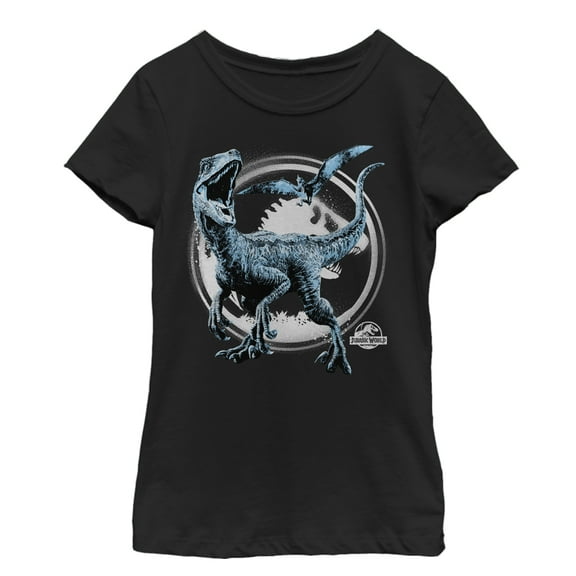 Girl's Jurassic World: Fallen Kingdom Dinosaur Battle Graphic Tee Black Large