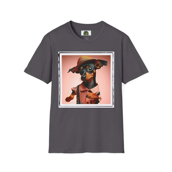 Min Pin "A Sharp Dressed Man!" Unisex Softstyle T-Shirt