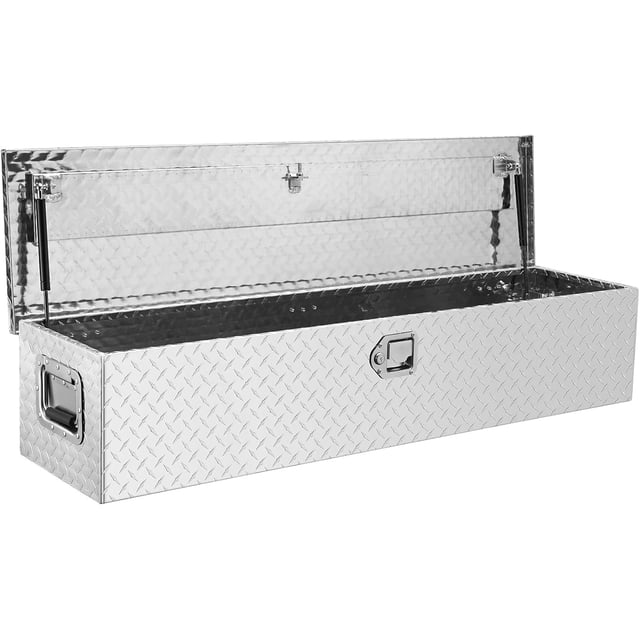 BeesClover 48 Inch Truck Bed Tool Box, Aluminum Tool Box Chest, Waterproof Chest Storage Box with Lock and Keys for Trucks, Trailers, RVs, Warehouses