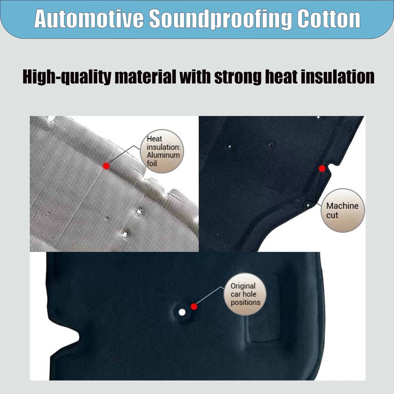 Car Engine Insulation Cotton, Front Engine Hood Sound Heat Insulation Cotton For Honda Accord 2003-2022, Soundproof Car Accessories-03-07Seventh generation