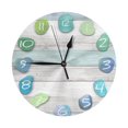 thumbnail image 1 of Reloj de pared con diseño de océano, madera flotante y vidrio marino, de 10 pulgadas, silencioso, estilo rústico retro, decorativo para sala de estar, cocina, hogar, baño y dormitorio, 1 of 7