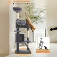 Pefilos 56" Multi-Level Cat Tree Tower for Large Cats with Top Perch, Hammock, Climbing Ladder and 2 Condos, Cat Tree House for Multiple Cats, Dark Gray Pefilos 56" Multi-Level Cat Tree Tower for Large Cats with Top Perch, Hammock, Climbing Ladder and 2 Condos, Cat Tree House for Multiple Cats, Dark Gray